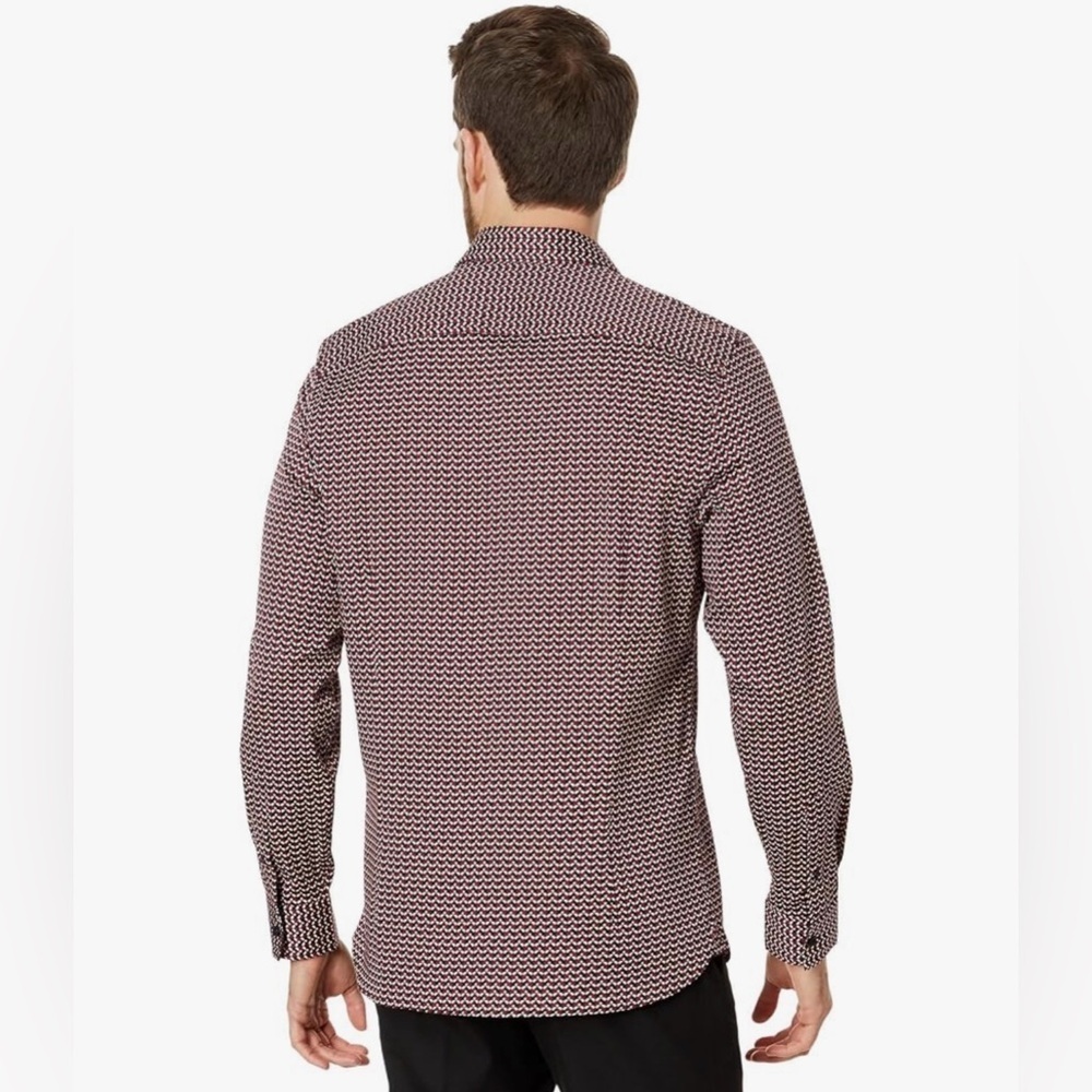 Ted Baker London Slim Fit Geometric Print Shirt (Size 4 / L)​​​ - Picture 3 of 13